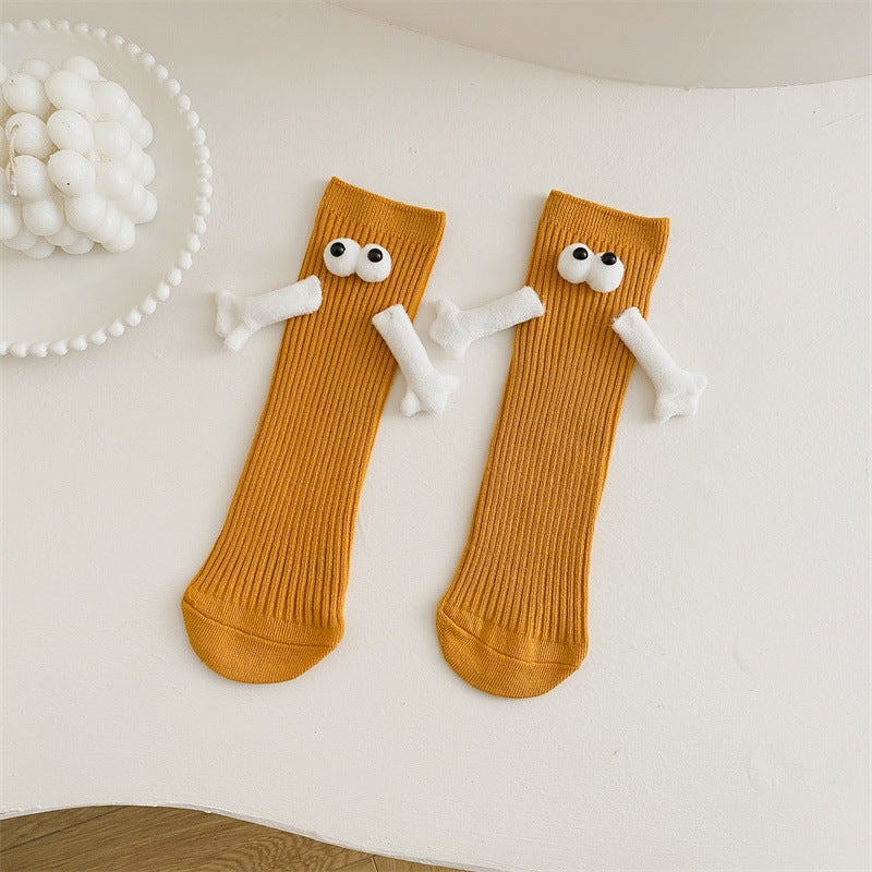 Cute Solid Color Kids' Mid-Calf Socks for Parents & Kids