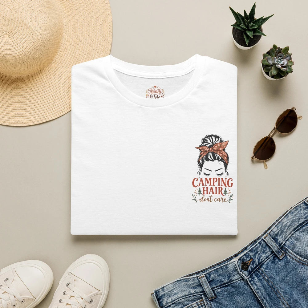 Camping Hair Dont Care Graphic Tee