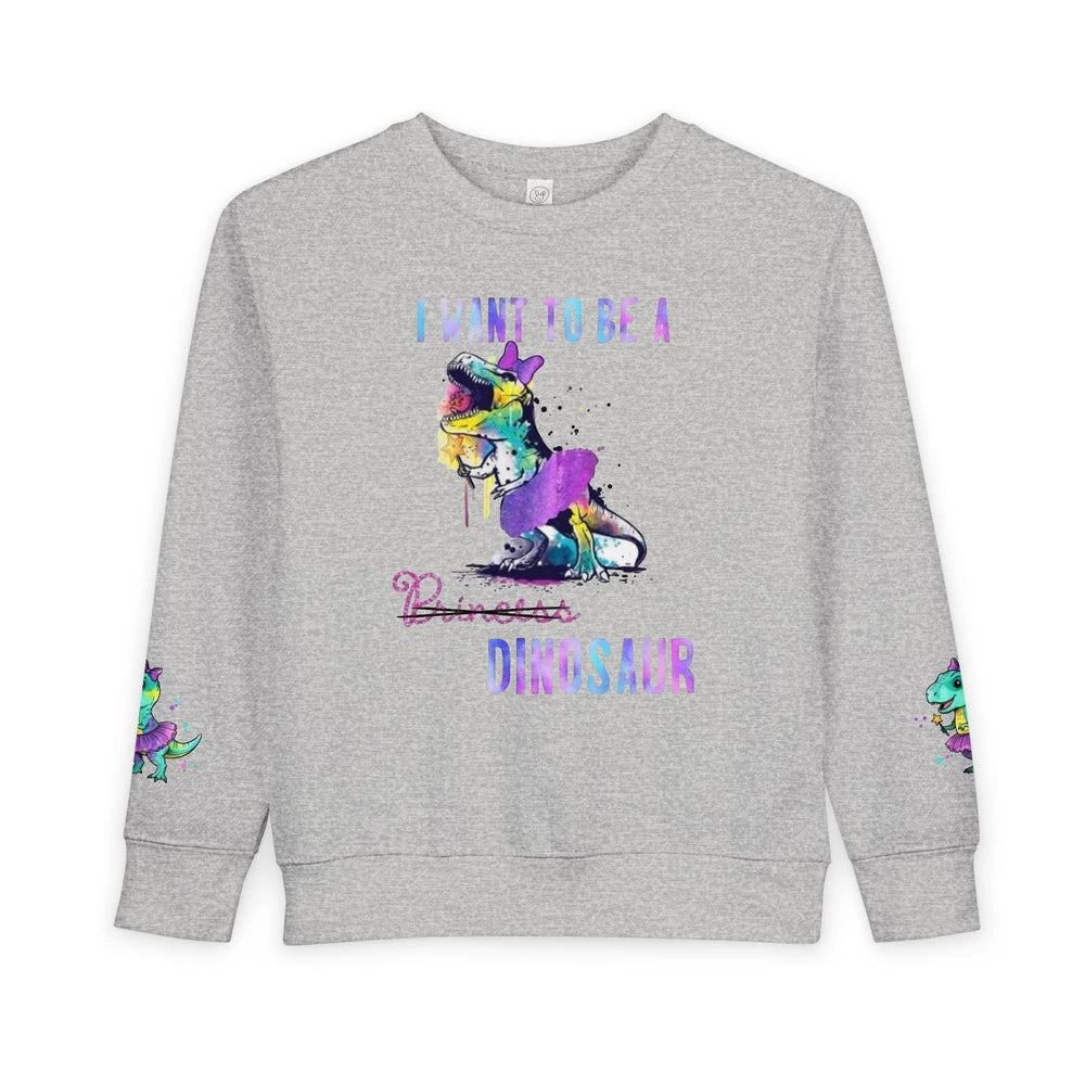 Princess Dino Toddler Sweatshirt