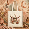 Boho Skull Canvas Tote