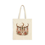 Boho Skull Canvas Tote
