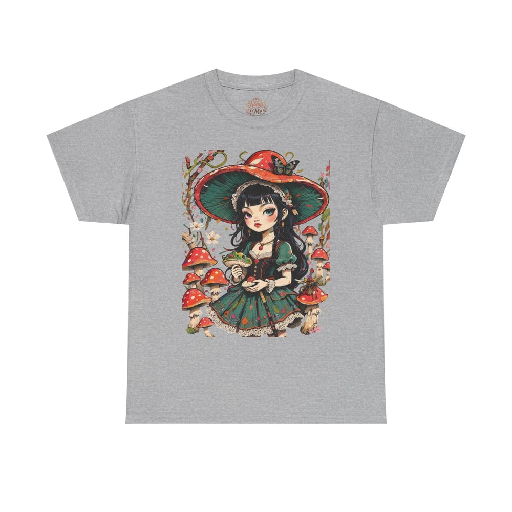 Mushroom Girl Cotton T-Shirt