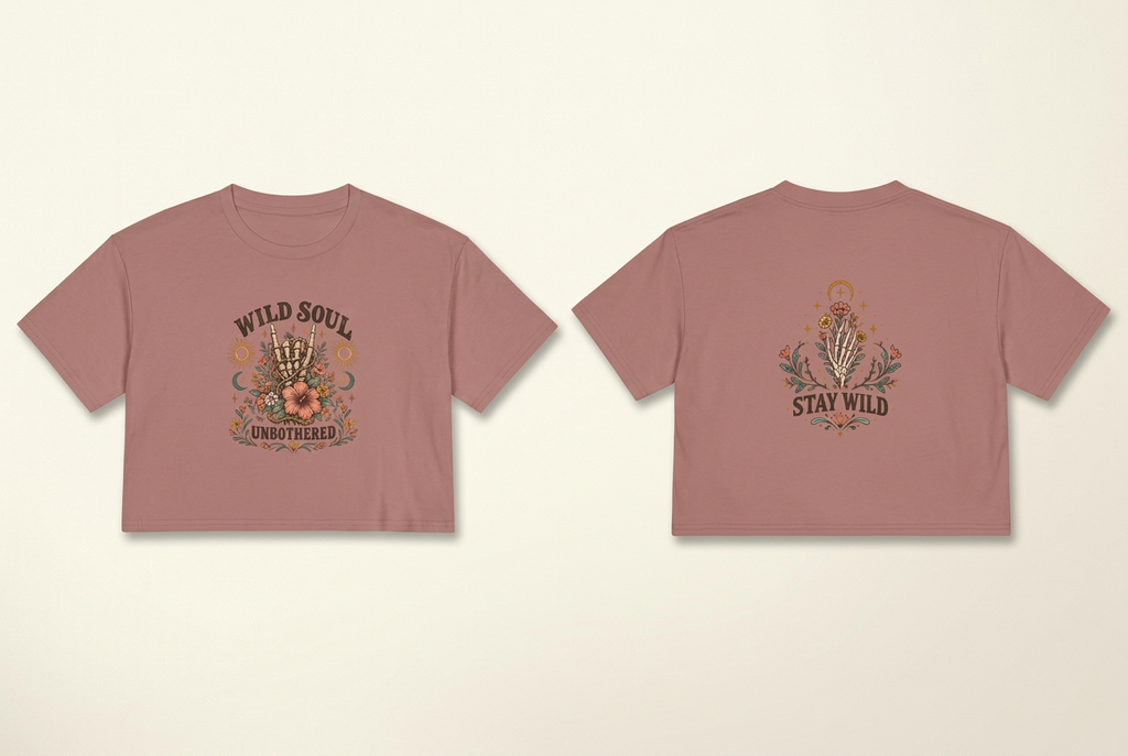 Wild Soul Stay Wild Women's Crop Tee