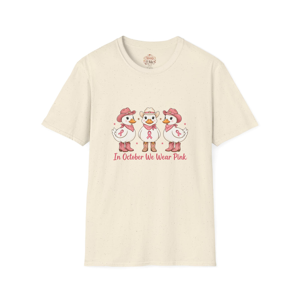 Breast Cancer Awareness Ducks T-Shirt — "In October We Wear Pink"