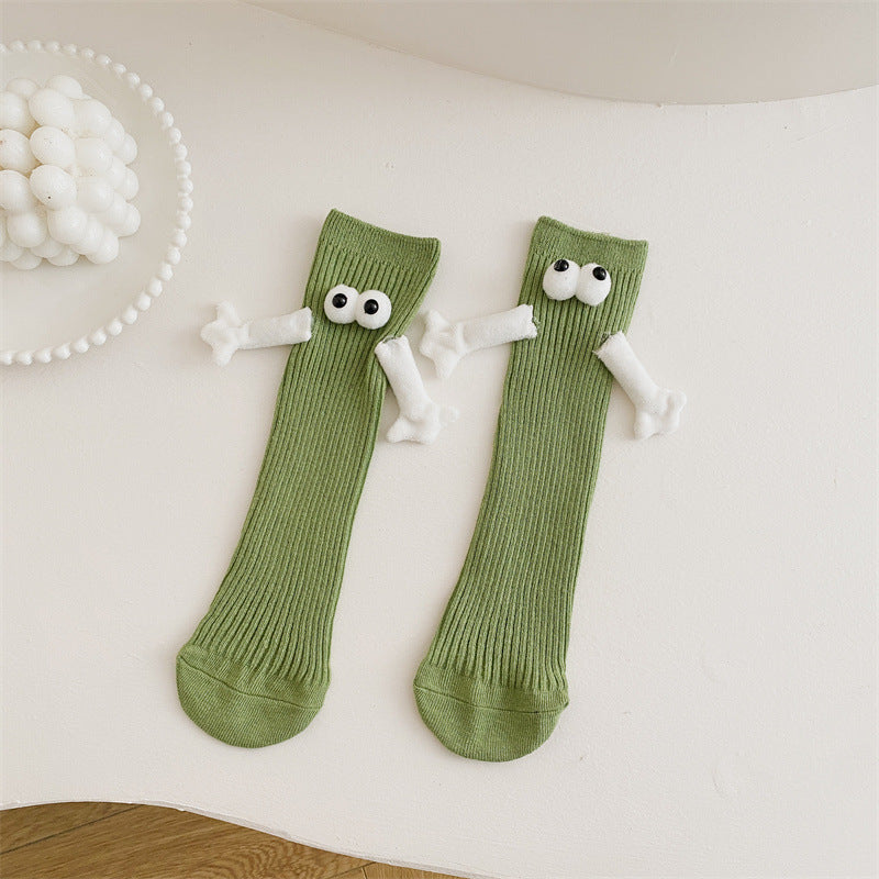 Cute Solid Color Kids' Mid-Calf Socks for Parents & Kids