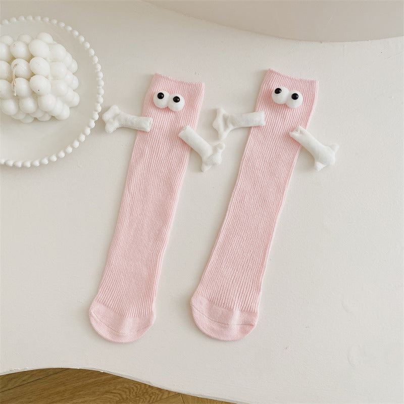 Cute Solid Color Kids' Mid-Calf Socks for Parents & Kids