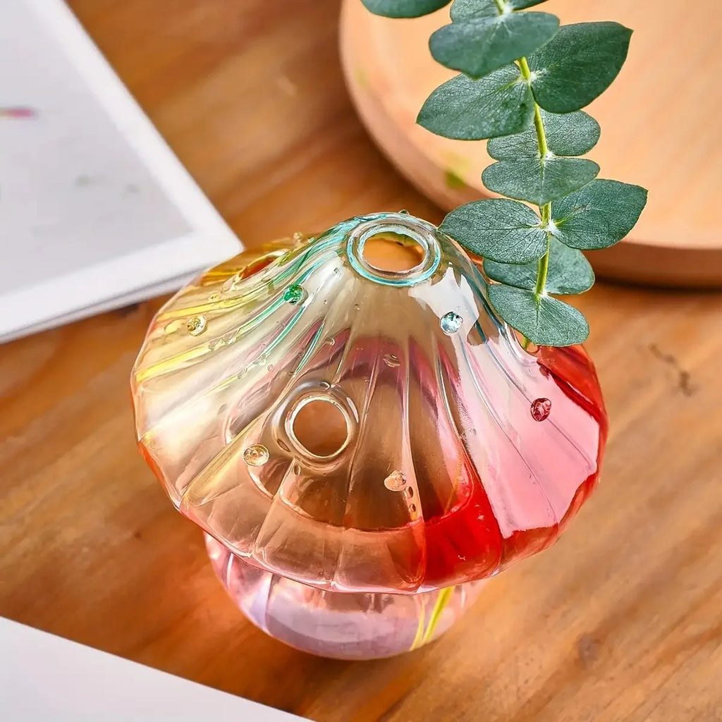 Mushroom Glass Art Piece
