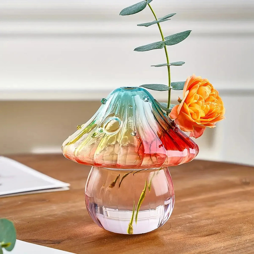 Mushroom Glass Art Piece
