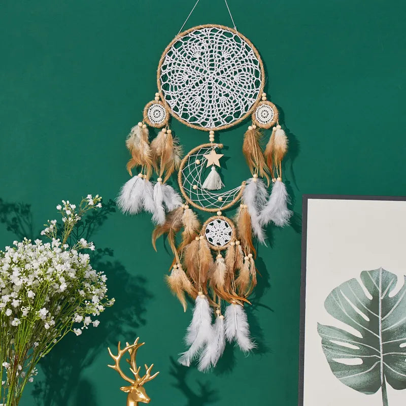 Moon & Sun Dreamcatcher Wall Hanging Set (5pcs)
