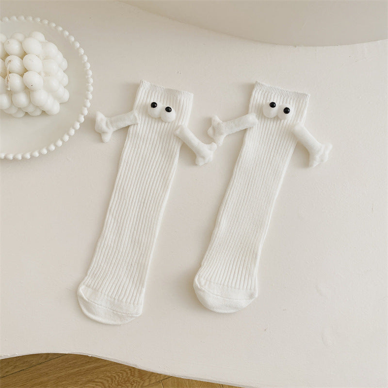Cute Solid Color Kids' Mid-Calf Socks for Parents & Kids