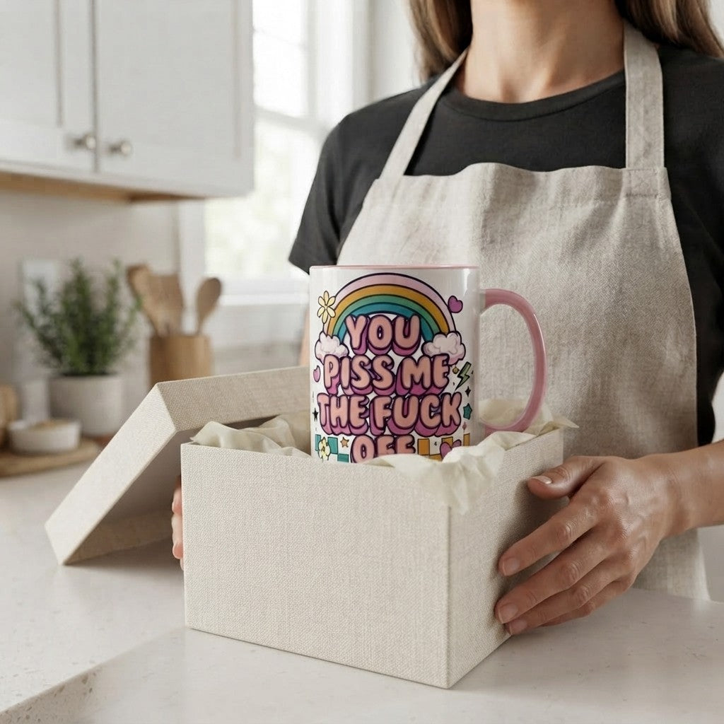 Retro Rainbow Funny Coffee Mug