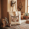 Boho Skull Canvas Tote