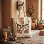 Boho Skull Canvas Tote